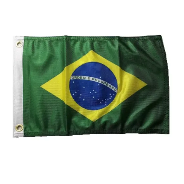 Bandeira Do Brasil Para Barcos Lanchas Antenas Mastros 22x33cm