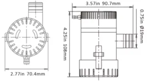 sail nautica bomba de porao 350gph 12v 1a desenho tecnico 1