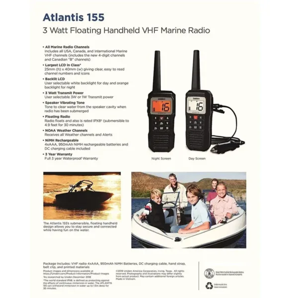 Radio VHF Uniden Atlantis 155 Sail nautica 3