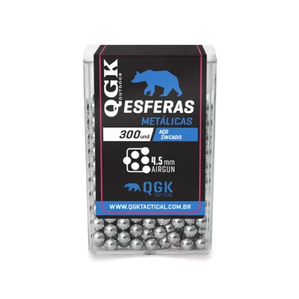 Munição Esfera de Aço BB 4,5mm QGK 300un