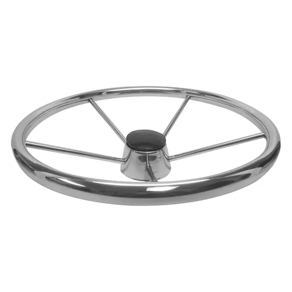 Volante Nautico Aco Inox Barcos Lanchas Fishing 15 12 Pol 2