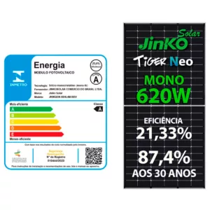 PAINEL SOLAR FOTOVOLTAICO JINKO TIGER NEO 620W 132 CEL