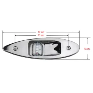 Luz Olho De Tubarao Bombordo Boreste Inox Led 12v Barco 3