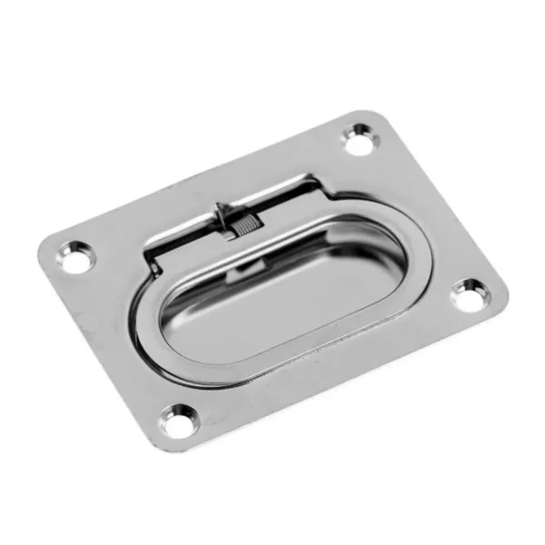 Puxador de Tampa em Aco Inox 75 x 55 mm Para Barcos Lanchas