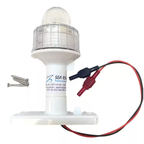 LUZ DE TOP FUNDEIO LED 12V BARCOS VELEIROS COR BRANCA 1