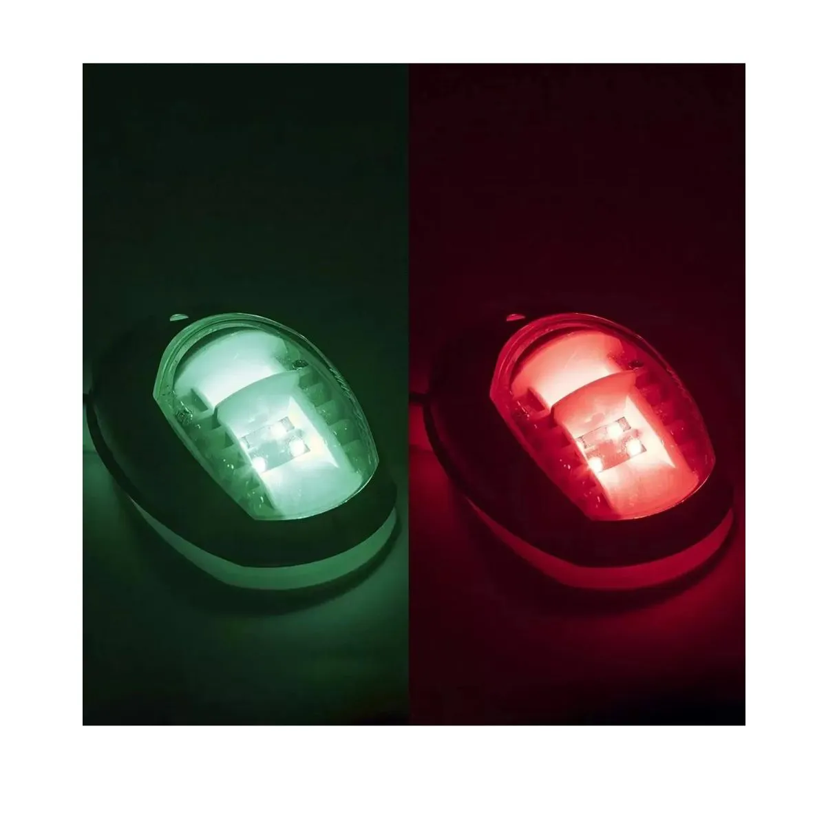 luz de navegacao com led em nylon branco bb be 12v ref 948