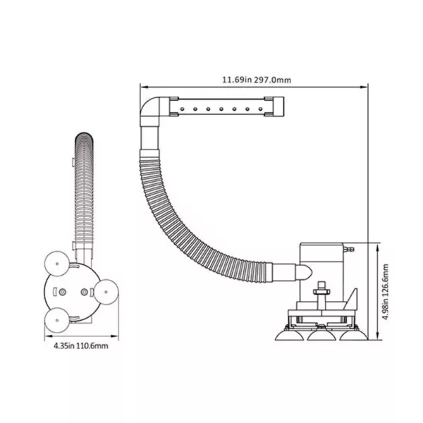 Kit Oxigenador Com Mangueira Para Viveiro 350 Gph 12v Seaflo 1