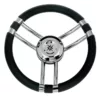 Volante Nautico Savoretti Armando T21b 35 Preto Poliuretano Inox 350 Mm Barcos Lanchas sail nautica