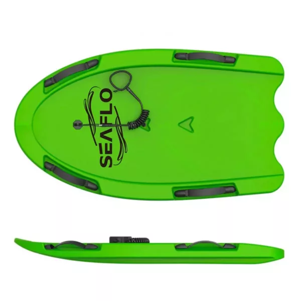 PRANCHA DE BODY BOARD C CORDA E 4 PEGADORES COR VERDE transformed