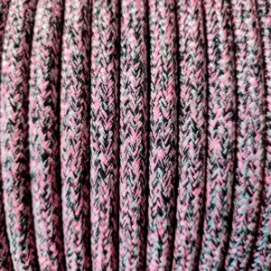 Cabo Náutico Pré Estirado Premium Velo 12mm Rosa, Preto e Branco