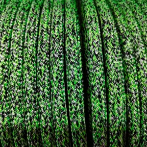 Cabo Náutico Pré Estirado Premium Velo 12mm Verde, Preto e Branco