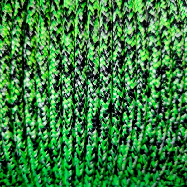 Cabo Náutico Pré Estirado Premium Velo 6mm Verde, Preto e Branco