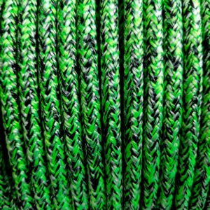Cabo Náutico Pré Estirado Premium Velo 8mm Verde, Preto e Branco
