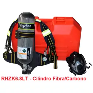 Equipamento Respiração Autonoma 6.8L Fibra Carbono SCBA