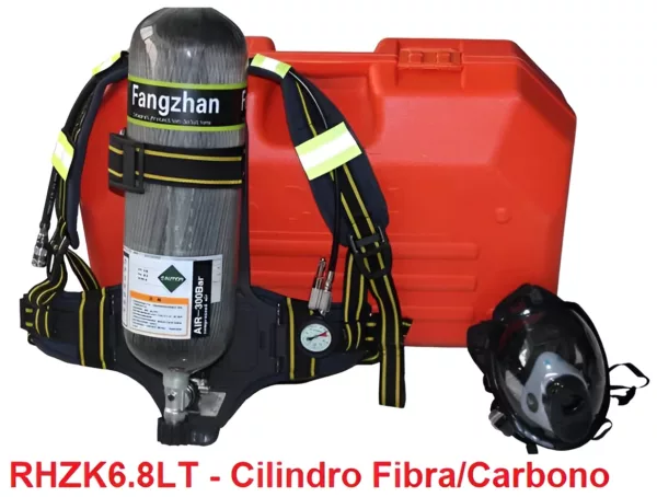 Equipamento Respiração Autonoma 6.8L Fibra Carbono SCBA