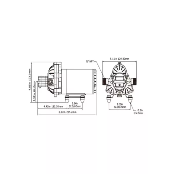 Bomba de Pressurizacao INDFLO 30GPM 12V 1136LPM 60PSI 43YS – Alta Performance e Resistencia Quimica 5