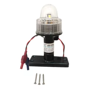 Luz De Top Fundeio Led 12v Barcos Veleiros Cor Preta Seariver