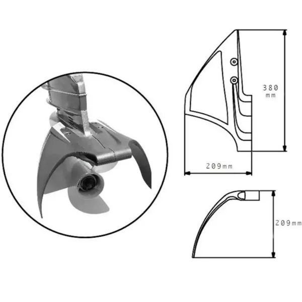 Hidrofolio para motor de popa C88064 5