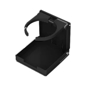 Porta Copos Retrátil Dobrável Plástico Preto Seaflo