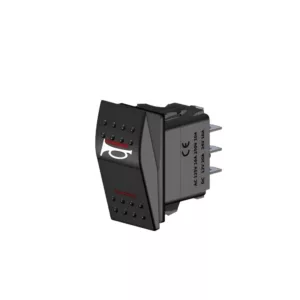 Botão Buzina P/Barcos Com 2 Led Vermelho E Preto 12/24V