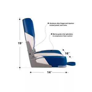 Banco lancha barco azul 2