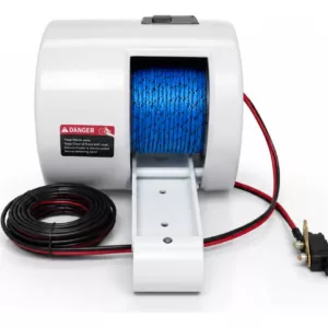 Guincho Eletrico Para Ancoras Com Controle Remoto 12v 150w Ate 136Kg 6