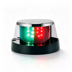 Luz de Navegação Inox Bicolor 225° LED 12V para Barcos, Lanchas e Veleiros