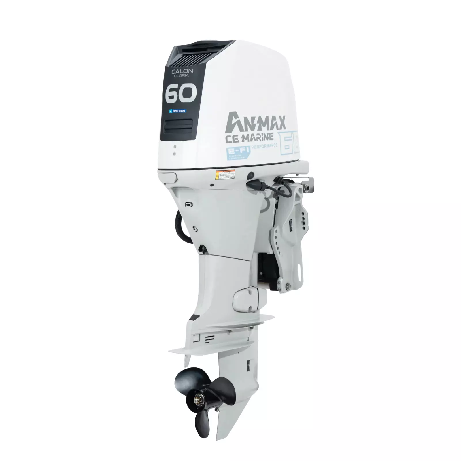 Motor de Popa T60FWTL 4 Tempos EFI Anmax CG Marine 60 HP – Injeção Eletrônica, Power Trim e Partida Elétrica